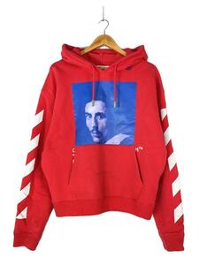 OFF-WHITE◆DIAG BERNINI OVER HOODIE/パーカー/M/コットン/レッド/プリント