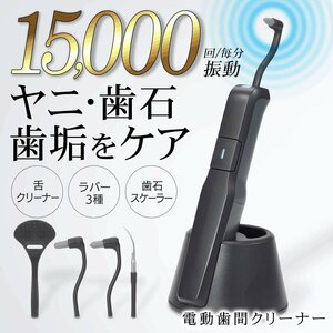 歯石取り オーラルケア 電動 デンタルスケーラー 自宅 ヤニ取り 舌クリーナー付き 歯石除去 乾電池 送料無料/定形外 S◇ デンタルSmart