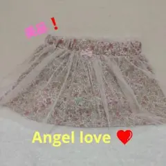 美品❗Angel  love ピンク　チュールスカート 90