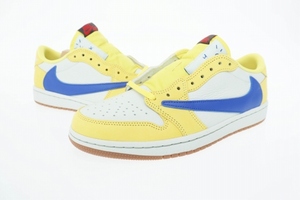 ナイキ NIKE ×Travis Scott トラヴィススコット WMNS AIR JORDAN 1 RETRO LOW CANARY ウィメンズ エアジョーダン1 ロー DZ4137-700 26.5