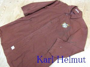 ★カールヘルム Karl helmut★裏地花束総柄 メンズ ステンカラーコート★R50305007B