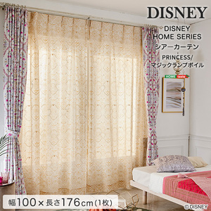 DISNEY/ディズニー　シアーカーテン　100×176cm×1枚 PRINCESS/Magic lamp voile　プリンセス/マジックランプボイル