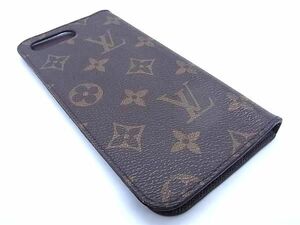 LOUIS VUITTON ヴィトン M63400 モノグラム フォリオ iPhone7plus/8plus 対応 手帳型 アイフォンケース スマホケース ブラウン系 AW5294