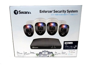 ♪Swann スワン カメラ4台セット 防犯カメラ セキュリティカメラ SWDVK-446804SL 点滅 警告ライト カラー暗視 未使用品♪