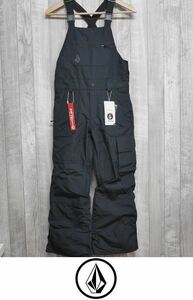 【新品:SALE】23 VOLCOM 子供用 BARKLEY INS BIB OVERALL - BLACK - Sサイズ 正規品 キッズ ビブパンツ スノーボード ウェア