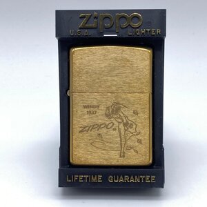 ＜１円スタート＞【ZIPPO】現状品 WINDY ゴールドカラー ジッポ ML7308-455