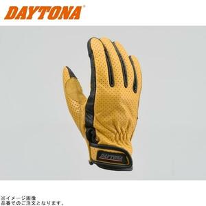 DAYTONA デイトナ 18909 HBG-129 パンチングメッシュスタンダードカウレザーグローブ イエロー サイズ:L