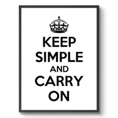 【数量限定】and Carry On ポスター (ホワイト) Simple b2サイズ おしゃれ モノクロ モノトーン Keep Keep Calm かっこいい