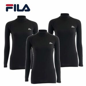 送料300円(税込)■yr161■レディース FILA 長袖インナー(445-406-K) LL 3点【シンオク】