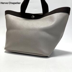 f55【極美品】エルベシャプリエ　Herve Chapelier 707GP 舟形　Mサイズ　レザー　ハンドバッグ　トートバッグ