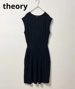 theory　ワンピース　レディース　S　ブラック　ギャザー　ひざ丈