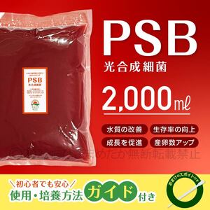 【PSB　光合成細菌　2000ml　送料無料】メダカ 植物　ミジンコ　ゾウリムシ培養　バクテリア　クロレラ　金魚 らんちゅう ベタ　稚魚　に