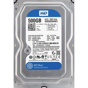 Western Digital WD5000AAKX-75U6AA0 DP/N 01WR32 3.5インチ SATA600 500GB 1661回 14047時間