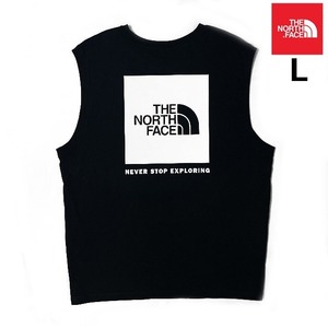 売切り【正規新品】THE NORTH FACE BOX NSE TANK タンクトップ Tシャツ US限定 ボックスロゴ グラフィック コットン(L)ブラック 180903-15