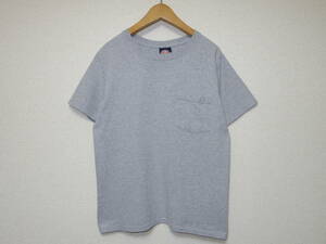 USA製■Goodwear グッドウェア■ヘビーウェイト ポケット Tシャツ■メンズ M Slim Fit 霜降りグレー 無地 アメリカ製■GOOD WEAR ポケT