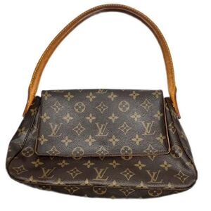 仙58 LOUIS VUITTON ミニ ルーピング M51147 ルイ ヴィトン ハンドバック モノグラム レディース ブラウン