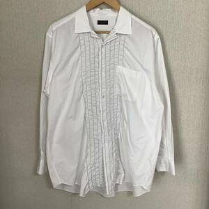 1980s COMME des GARCONS HOMME PLUS 皺加工 長袖シャツ 白 コムデギャルソンオムプリュス アーカイブ