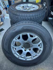 ☆ダンロップ WINTER MAXX SJ8　265/65R17　7×7.5Ｊ 6穴　ランクルプラド150　スタッドレスタイヤホイールセット ♪ 中古品☆