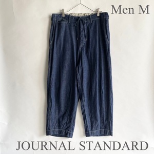 【美品】JOURNAL STANDARD HOMESTEAD ジャーナルスタンダードホームステッド ドローストリングワイドデニム イージー インディゴ size M sk