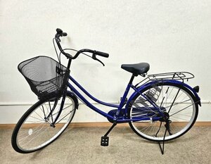 ★直接引き取り歓迎★ TAKEDA タケダ 26インチ 自転車 スタンダードタイプ 鍵なし 軽快車 ブルー お出かけ 近場 通学 通勤 買い物 お出かけ