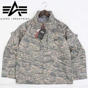 新品◆ALPHA INDUSTRIES アルファ インダストリーズ ECWCS PARKA TASLAN NYL カモフラ 迷彩柄 フーデッド パーカー ジャケット XL