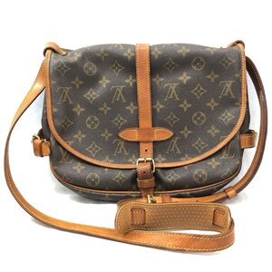 LOUIS VUITTON ルイヴィトン M42256 モノグラム ソミュール30 ショルダーバッグ バッグ 斜め掛け 鞄 ゴールド金具 ブラウン