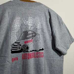 【希少 80s デッドストック】PIRELLI P-ZERO gara AUTOMOBILISTICA Tシャツ フリーサイズ ピレリ F1 タイヤ ホイール 新品 車