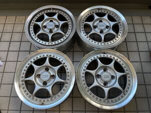 ENKEI RACING レーシング 4H PCD100 6.5J +45 当時物 4穴 エンケイ ホイール 4本セット 