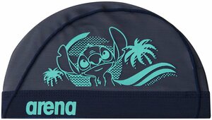 1513815-ARENA/ディズニー スティッチ スイム メッシュキャップ 水泳 練習用/L