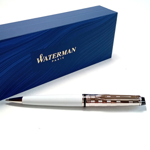 【wmb35】WATERMAN　ウォーターマン　ボールペン　エキスパートDX デラックス　WT/CT　ホワイトCT　クローム　EXPERT DX　ツイスト式