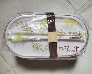 SKINFOOD×ノベルティお箸付きピンクランチ2段BOX×新品未開封品×スキンフード