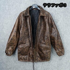 レザージャケット 上品　カジュアル　個性　本革 牛革　高級　ライダースジャケット 　革ジャン Ｓ～3XL　ブラウン