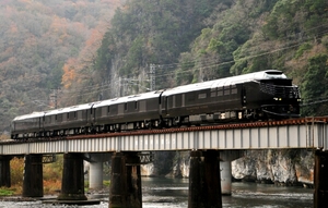 【レア】鉄道 デジ 写真 画像 トワイライト 瑞風 4両 試運転 伯備線 4