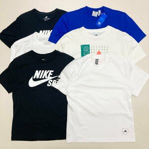 ●【タグ付き有】NIKE adidas ナイキ アディダス 6点 トップス Tシャツ 半袖 長袖 プリント スポーツ サイズMIX メンズ 卸 現状品 1.06kg●