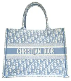 【ドバイ限定】Dior Book Tote ブックトート バッグ ミディアム　青