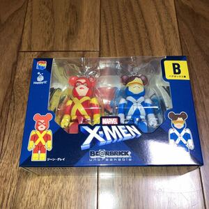 送料無料 Happyくじ X-MEN BE@RBRICK ベアブリック ペアボックス賞 B ジーン グレイ サイクロップス