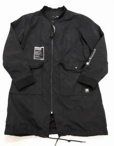 中古 semir　コート　ナイロン　黒　XL　180/96A　リブ　ユニセックス　難有