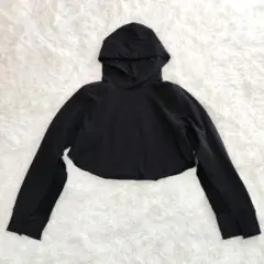 MM6 Maison Margiela クロップド パーカー フーディ 黒