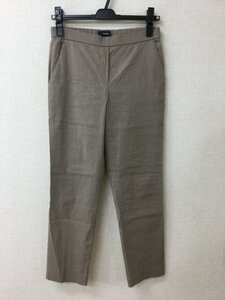 セオリー 茶ベージュ ストレッチパンツ 麻やレーヨン サイズ0