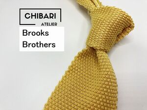 【超美品】BrooksBrothers　ブルックスブラザーズ　無地柄 ネクタイ 3本以上 送料無料 メンズ イエロー　1203127