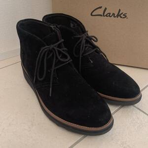 Clarks　クラークス　スエードブーツ シャロンホップ 本革 ショートブーツ　レディース　25ｃｍ