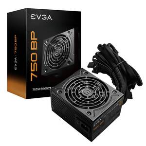 【中古】EVGA 750 BP、80+ ブロンズ 750W、3年保証、コンパクト120mmサイズ、電源 100-BP-0750-K1