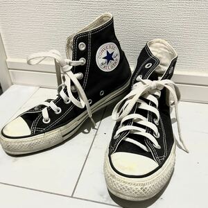 コンバース オールスター converse 24.5cm ハイカット ブラックスニーカー ALLSTAR 靴 シューズ