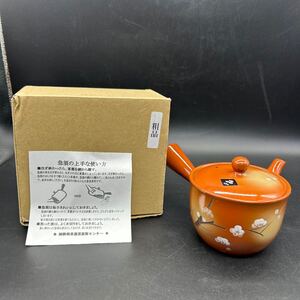 急須 盛山 梅 朱泥 陶器 和食器 茶器 チ5