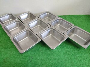 【Ob10】ホテルパン 9個セット 17×16×6.5 ステンレス 調理器具 飲食店 厨房用品 業務用 容器 深型