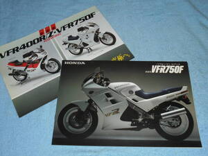 ★1986年 RC24 ホンダ VFR750F バイク カタログ アクセサリーパーツカタログ付き▲HONDA VFR750F/RC07E 水冷 4サイクル DOHC V4/オートバイ