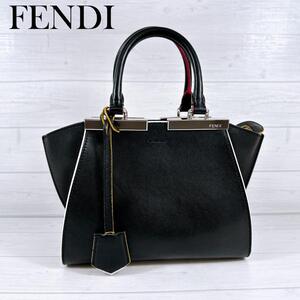 FENDI フェンディ プチトロワジュール ハンドバッグ ショルダーバッグ 8BH333 トロワジュール 2wayバッグ ブラック 黒 マルチカラー