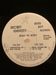 Bass Boy Records 　Secret Identity Body To Body House (3)