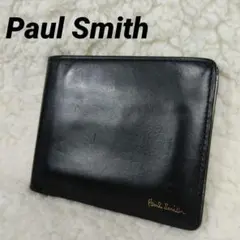 Paul Smith　ポールスミス　二つ折り財布　レザー　メンズ　黒