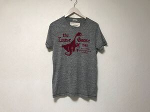 本物アバクロンビーアンドフィッチAbercrombie&Fitchダメージ加工グースベロアプリント半袖TシャツメンズレディースサーフグレーS